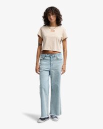 1 Triple Stacked - T-shirt court pour Femme Beige EBJZT00565 Billabong