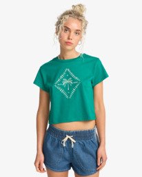 0 Check Me In - Cropped T-Shirt for Women Green EBJZT00567 Billabong