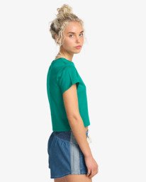3 Check Me In - Cropped T-Shirt for Women Green EBJZT00567 Billabong