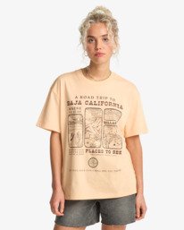 0 Flying To The Moon - Short Sleeve T-Shirt for Women Pink EBJZT00570 Billabong