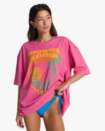 0 Sunrise To Sunset 2 - Short Sleeve T-Shirt for Women Pink EBJZT00585 Billabong