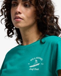 4 Surf The Waves - Camiseta crop para mujer Verde EBJZT00586 Billabong