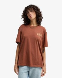 billabong, Fresh Glance - Short Sleeve T-Shirt for Women, COWHIDE (cow) 0 Fresh Glance - Short Sleeve T-Shirt for Women Brown EBJZT00606 Billabong