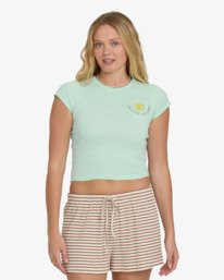 0 World Wanderer - Cropped T-Shirt for Women Green EBJZT00616 Billabong
