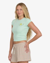 3 World Wanderer - Cropped T-Shirt for Women Green EBJZT00616 Billabong
