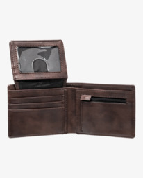 3 Dimension - Bi-Fold Wallet for Men Brown EBYAA00121 Billabong