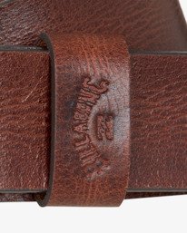 2 Current - Ceinture en cuir v&eacute;ritable avec boucle &agrave; ardillon pour Homme Marron EBYAA00128 Billabong