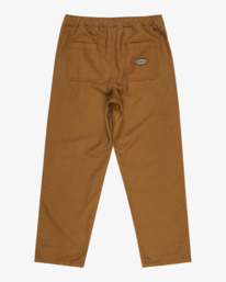 4 Larry Canvas - Calças de ganga elásticas com cordão para homem Marrom EBYDP03004 Billabong