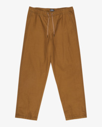 3 Larry Canvas - Calças de ganga elásticas com cordão para homem Marrom EBYDP03004 Billabong