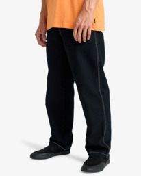 1 Larry Canvas - Calças de ganga elásticas com cordão para homem Preto EBYDP03004 Billabong