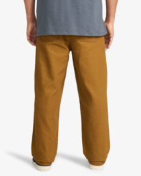 2 Larry Canvas - Calças de ganga elásticas com cordão para homem Marrom EBYDP03004 Billabong