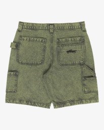 5 Bad Dog Workwear - Short en denim pour Homme Vert EBYDS03002 Billabong