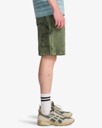 2 Bad Dog Workwear - Short en denim pour Homme Vert EBYDS03002 Billabong