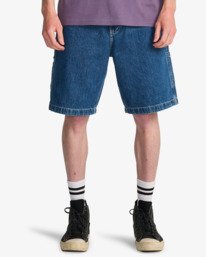0 Bad Dog Workwear - Short en denim pour Homme Bleu EBYDS03002 Billabong