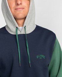 4 Arch Block - Felpa con cappuccio da Uomo Blue EBYFT00115 Billabong