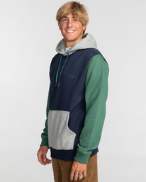 0 Arch Block - Felpa con cappuccio da Uomo Blue EBYFT00115 Billabong