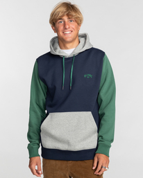 3 Arch Block - Felpa con cappuccio da Uomo Blue EBYFT00115 Billabong