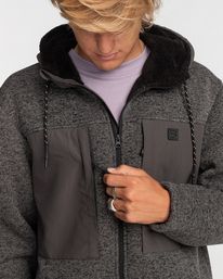 4 Boundary Sherpa - Sweat à capuche zippé pour homme Noir EBYFT00123 Billabong