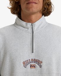 5 Burleigh - Felpa pullover con mezza cerniera da Uomo Gray EBYFT00130 Billabong