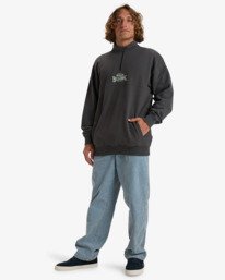 2 Burleigh - Sweatshirt Pulôver com meio fecho para homem Preto EBYFT00130 Billabong
