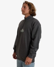 4 Burleigh - Sweatshirt Pulôver com meio fecho para homem Preto EBYFT00130 Billabong