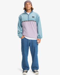 1 Space Lobster - Pull à col zippé pour Homme Bleu EBYFT00143 Billabong