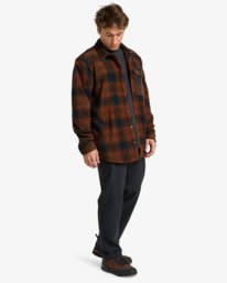 2 Furnace Flannel - Top de velo Furnace com elasticidade mecânica para homem Marrom EBYFT00145 Billabong