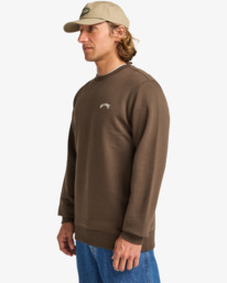 3 Arch Cr - Sudadera de cuello redondo para hombre Marron EBYFT00146 Billabong