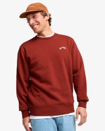 0 Arch Cr - Sudadera de cuello redondo para hombre Rojo EBYFT00146 Billabong