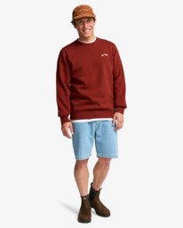 1 Arch Cr - Sudadera de cuello redondo para hombre Rojo EBYFT00146 Billabong