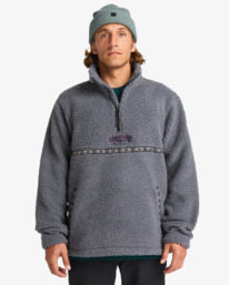 0 Boundary Tombstone - Polaire à col montant zippé pour Homme Gris EBYFT00158 Billabong