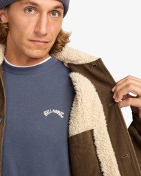 6 Chore Sherpa - Veste workwear avec doublure en sherpa pour Homme Marron EBYJK00133 Billabong