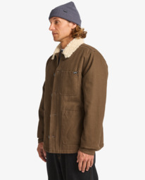 3 Chore Sherpa - Veste workwear avec doublure en sherpa pour Homme Marron EBYJK00133 Billabong
