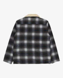 8 Hills Sherpa - Sherpa Lined Wool Plaid Jacket for Men Black EBYJK00136 Billabong