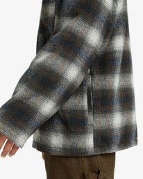 5 Hills Sherpa - Sherpa Lined Wool Plaid Jacket for Men Black EBYJK00136 Billabong