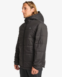 3 Journey Hooded - Chaqueta ligera y acolchada con capucha para hombre Negro EBYJK00145 Billabong