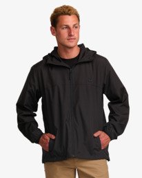 0 Transport - Windbreaker-Jacke f&uuml;r M&auml;nner Schwarz EBYJK00148 Billabong
