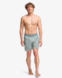 3 Vacay Layback - Short de nataci&oacute;n para hombre Gris EBYJV00159 Billabong