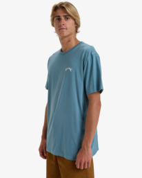 3 Arch Crew - Short Sleeve T-Shirt for Men Blue EBYKT00100 Billabong