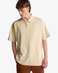 0 Quest - Short Sleeve Polo Shirt for Men Beige EBYKT00118 Billabong