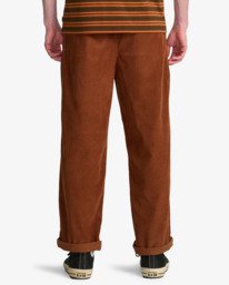 2 Larry Cord - Relaxed Fit Cordhose mit elastischem Bund f&uuml;r M&auml;nner Braun EBYNP00111 Billabong