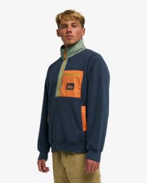 3 Boundary Shore - Polar con media cremallera para hombre Negro EBYPF03000 Billabong