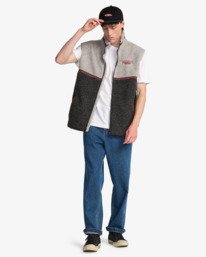 1 Tombstone - Polar con media cremallera para hombre Negro EBYPF03002 Billabong