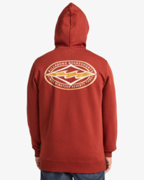 2 Foundation - Sudadera con capucha para hombre Rojo EBYSF00177 Billabong