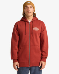0 Foundation - Sudadera con capucha para hombre Rojo EBYSF00177 Billabong