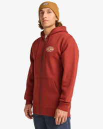 3 Foundation - Sudadera con capucha para hombre Rojo EBYSF00177 Billabong