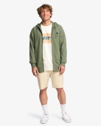 2 Foundation - Hoodie met Rits voor Heren Green EBYSF00185 Billabong