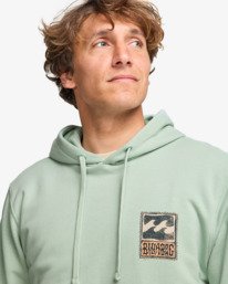 4 Stamp - Sweat &agrave; capuche pour Homme Vert EBYSF00186 Billabong