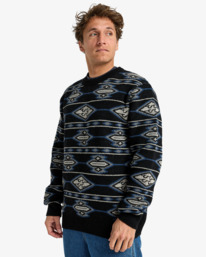 3 Ranchero - Pull en maille à col rond pour Homme Noir EBYSW00106 Billabong