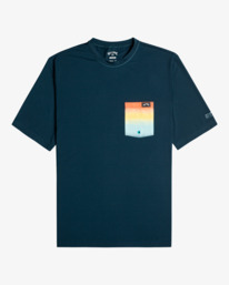 0 Team Pocket - Surf T-shirt met Korte Mouw voor Heren Blue EBYWR00100 Billabong